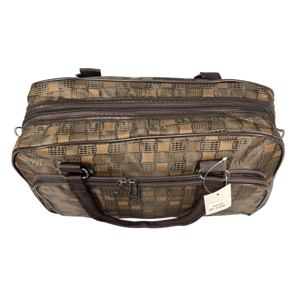 Дорожная сумка-саквояж на два отделения, 21 л, коричневая Дорожная сумка-саквояж на два отделения, 21 л, коричневая