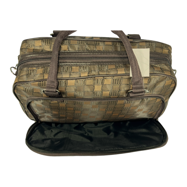 Дорожная сумка-саквояж на два отделения, 21 л, коричневая Дорожная сумка-саквояж на два отделения, 21 л, коричневая