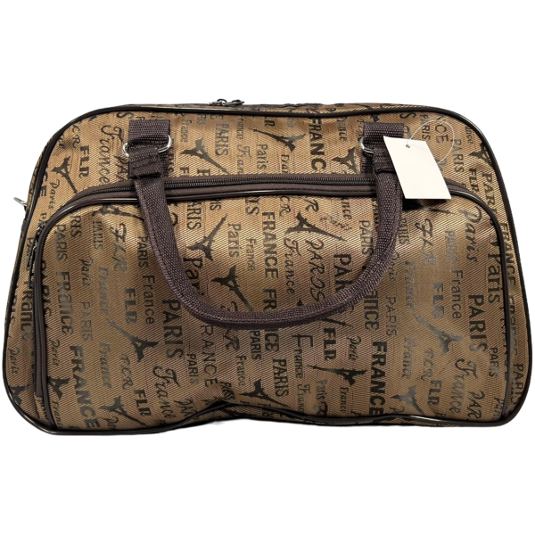 Дорожная сумка-саквояж на два отделения, 21 л, светло-коричневая