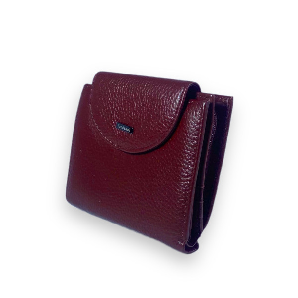 Стильный женский кошелек, кожаный, цвет бордовый Стильный женский кошелек, кожаный, цвет бордовый