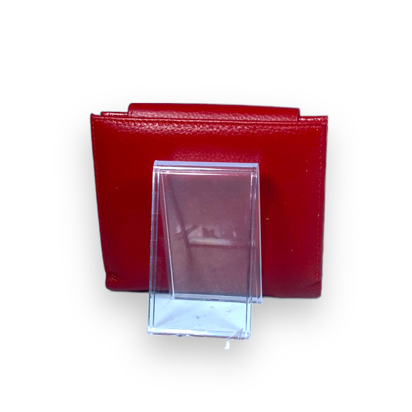 Кошелек кожаный, красный, 2 отделения для купюр Кошелек кожаный, красный, 2 отделения для купюр