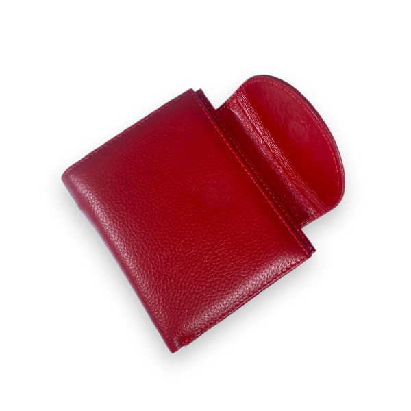 Кошелек кожаный, красный, 2 отделения для купюр Кошелек кожаный, красный, 2 отделения для купюр