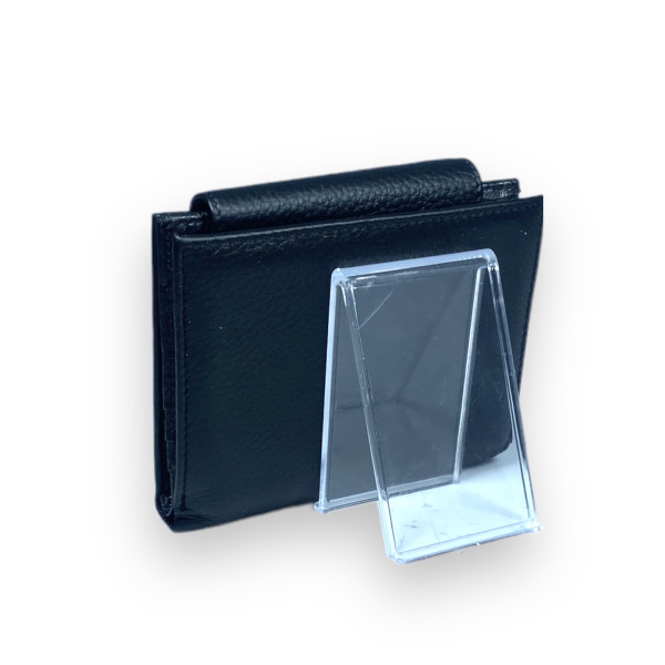 Кошелек женский, кожаный, 2 отдела для купюр, цвет черный Кошелек женский, кожаный, 2 отдела для купюр, цвет черный