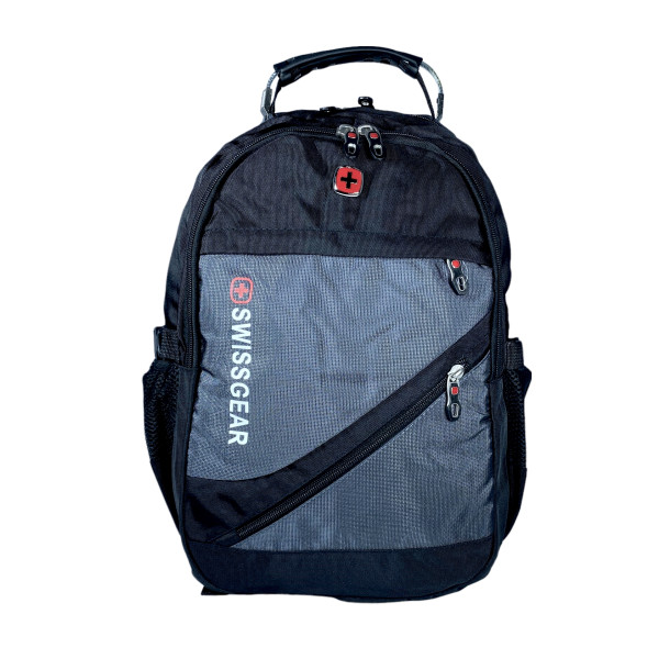 Рюкзак міський, 25 л, два відділи, USB- слот+кабель, розʼєм для навушників, розміри: 45*30*17 см, сірий