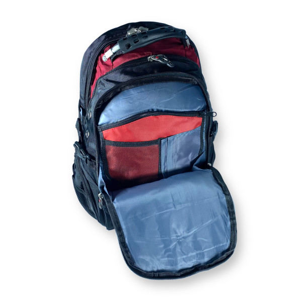 Городской рюкзак с чехлом от дождя 30 л, USB разъем, бордовый