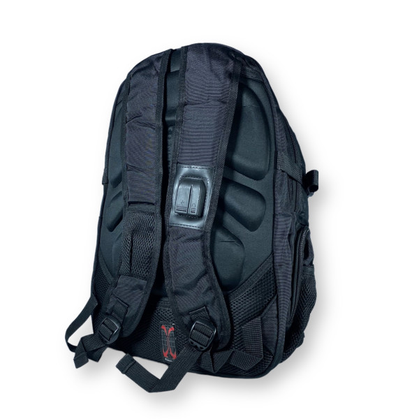 Міський рюкзак з чохлом від дощу, 30 л, USB розʼєм, чорний