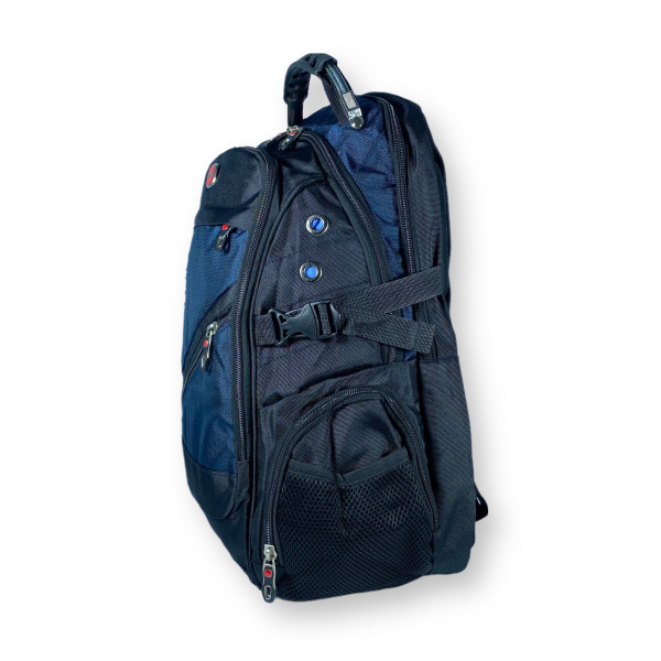 Міський рюкзак з чохлом від дощу 30 л, USB розʼєм, синій Міський рюкзак з чохлом від дощу 30 л, USB розʼєм, синій