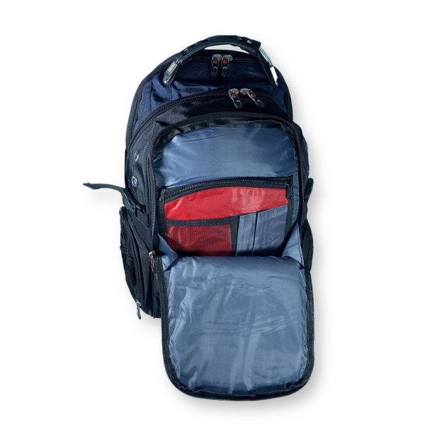 Міський рюкзак з чохлом від дощу 30 л, USB розʼєм, синій Міський рюкзак з чохлом від дощу 30 л, USB розʼєм, синій