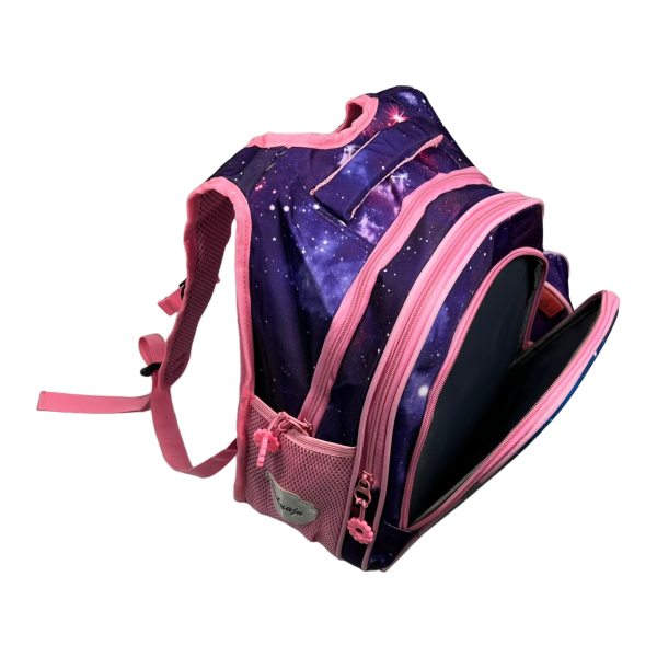 Школьный рюкзак на три отделения, пенал в подарок, фиолетовый Школьный рюкзак на три отделения, пенал в подарок, фиолетовый