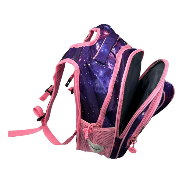 Школьный рюкзак на три отделения, пенал в подарок, фиолетовый Школьный рюкзак на три отделения, пенал в подарок, фиолетовый