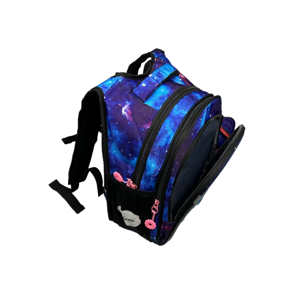 Школьный рюкзак для девочек на три отделения, пенал в подарок, фиолетовый Школьный рюкзак для девочек на три отделения, пенал в подарок, фиолетовый