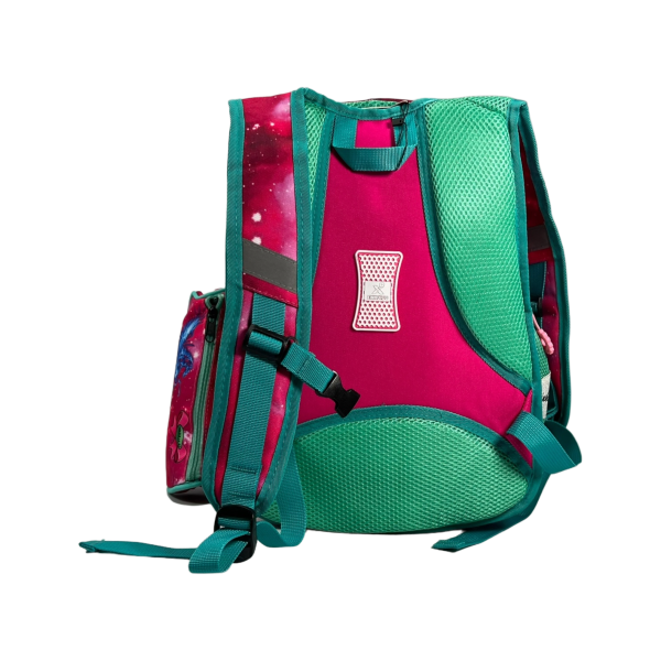 Школьный рюкзак для девочек на три отделения, пенал в подарок, розовый Школьный рюкзак для девочек на три отделения, пенал в подарок, розовый