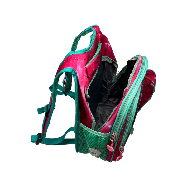 Школьный рюкзак для девочек на три отделения, пенал в подарок, розовый Школьный рюкзак для девочек на три отделения, пенал в подарок, розовый