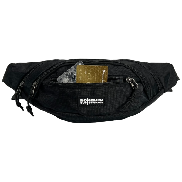 Сумка-бананка на три отделения черного цвета Сумка-бананка на три отделения черного цвета