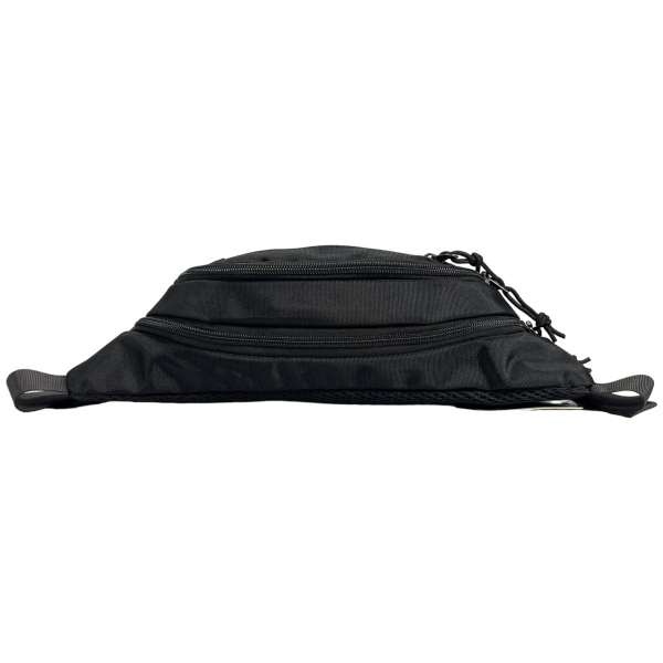 Сумка-бананка на три отделения черного цвета Сумка-бананка на три отделения черного цвета