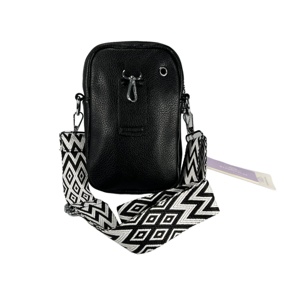 Стильна сумка через плече для жінок на три відділення, чорна Стильна сумка через плече для жінок на три відділення, чорна