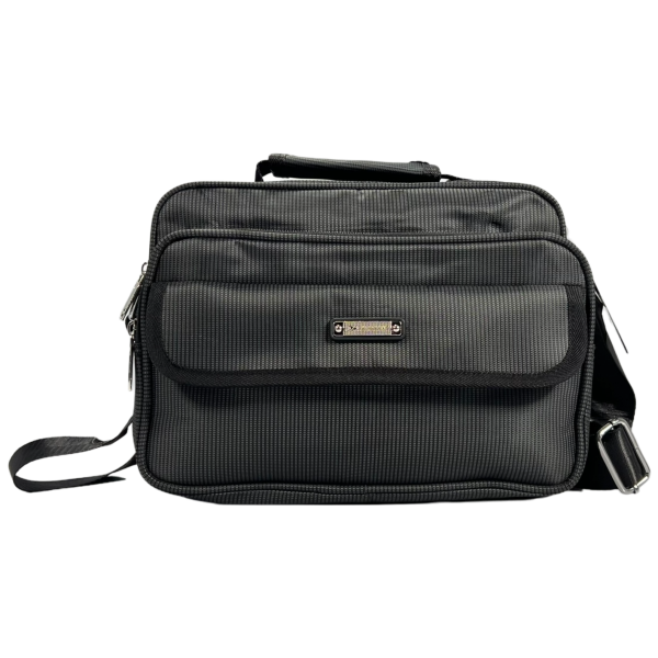 Сумка через плечо на 5 отделений, 7 л, застежка на молнии, серая