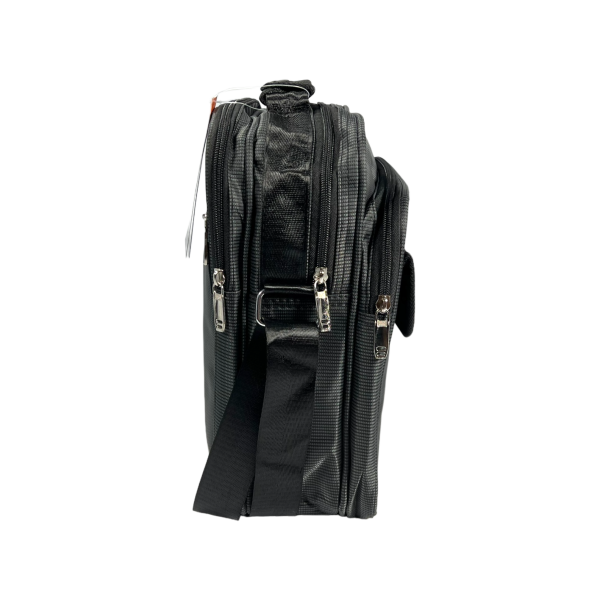 Сумка через плечо на 5 отделений, удобный ремень, застежка на молнии, серая Сумка через плечо на 5 отделений, удобный ремень, застежка на молнии, серая