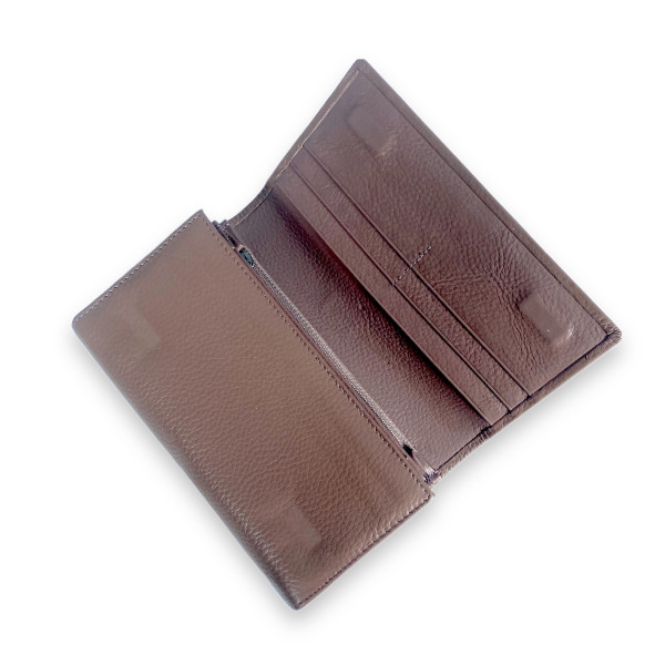 Кошелек женский кожаный, коричневый, 3 отделения для купюр Кошелек женский кожаный, коричневый, 3 отделения для купюр