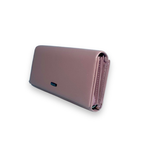 Кожаный женский кошелек с 3 отделами для купюр, пудра Кожаный женский кошелек с 3 отделами для купюр, пудра