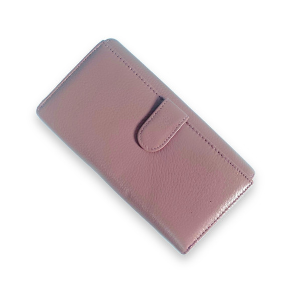 Кожаный женский кошелек с 3 отделами для купюр, пудра Кожаный женский кошелек с 3 отделами для купюр, пудра