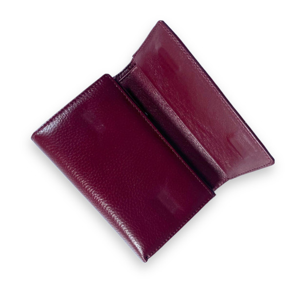 Женский кожаный кошелек, бордовый, 2 отделения для купюр Женский кожаный кошелек, бордовый, 2 отделения для купюр