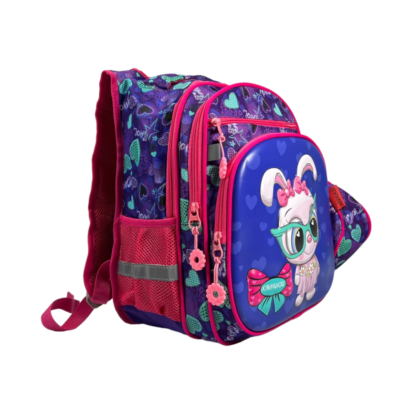 Школьный рюкзак на четыре отделения, пенал в подарок, 20 л, фиолетовый Школьный рюкзак на четыре отделения, пенал в подарок, 20 л, фиолетовый
