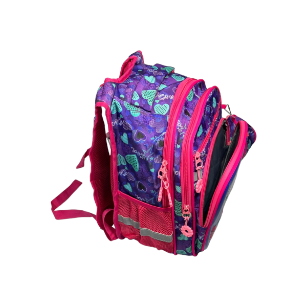 Школьный рюкзак на четыре отделения, пенал в подарок, 20 л, фиолетовый Школьный рюкзак на четыре отделения, пенал в подарок, 20 л, фиолетовый