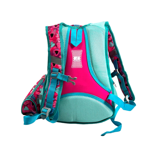 Школьный рюкзак на четыре отделения, пенал в подарок, розовый Школьный рюкзак на четыре отделения, пенал в подарок, розовый