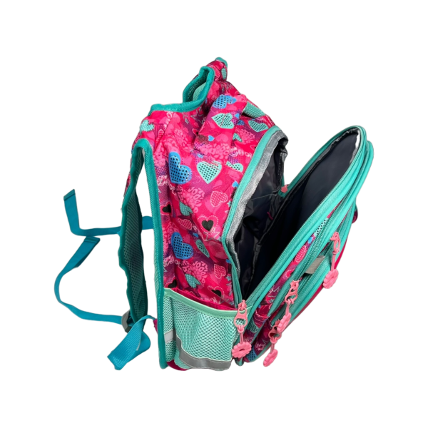 Школьный рюкзак на четыре отделения, пенал в подарок, розовый Школьный рюкзак на четыре отделения, пенал в подарок, розовый