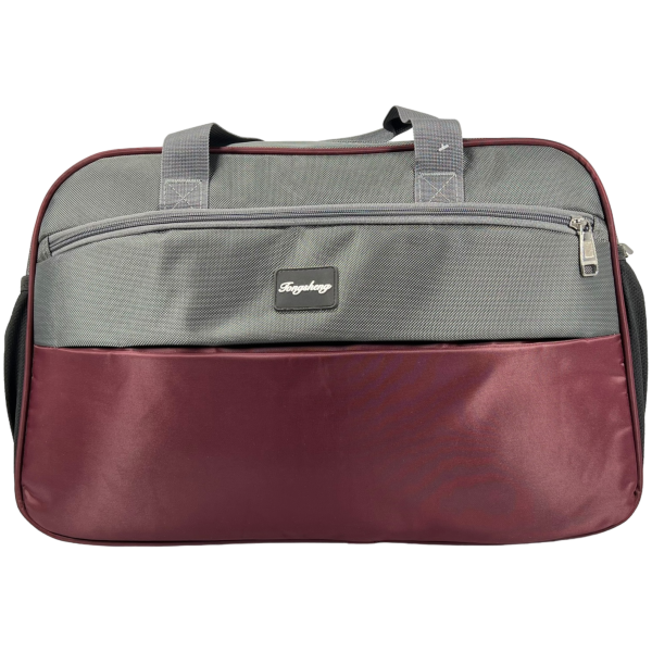 Дорожная сумка на два отделения, 35 л, красная с серым