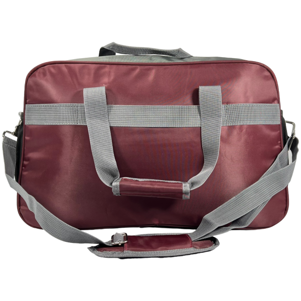 Дорожная сумка на два отделения, 35 л, красная с серым