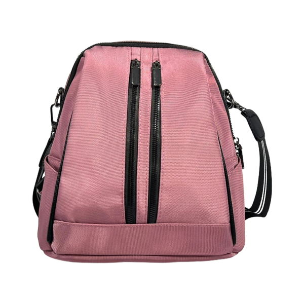 Городской рюкзак на три отделения, розовый
