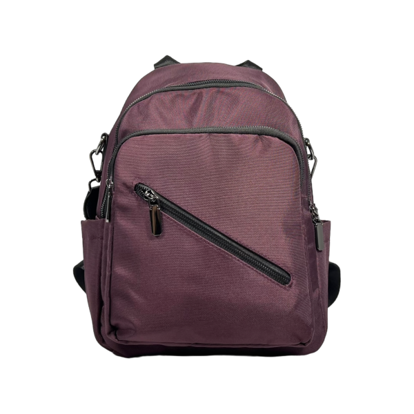 Женский рюкзак на три отделения, фиолетовый.