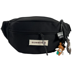 Сумка-бананка на два відділення, колір чорний Сумка-бананка на два відділення, колір чорний