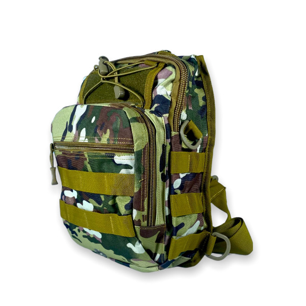 Сумка через плечо, слинг, один отдел, карман на обороте, камуфляж Сумка через плечо, слинг, один отдел, карман на обороте, камуфляж