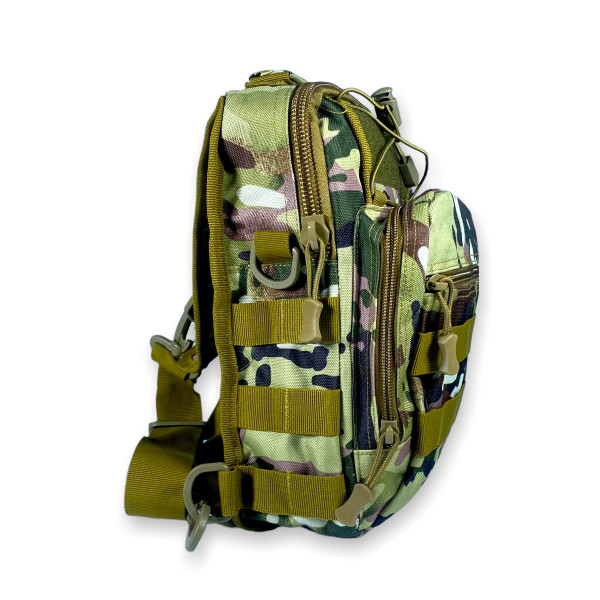 Сумка через плечо, слинг, один отдел, карман на обороте, камуфляж Сумка через плечо, слинг, один отдел, карман на обороте, камуфляж