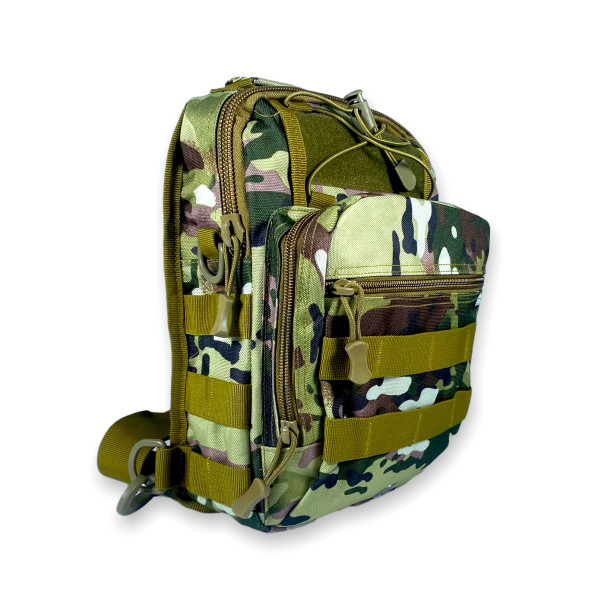 Сумка через плечо, слинг, один отдел, карман на обороте, камуфляж Сумка через плечо, слинг, один отдел, карман на обороте, камуфляж