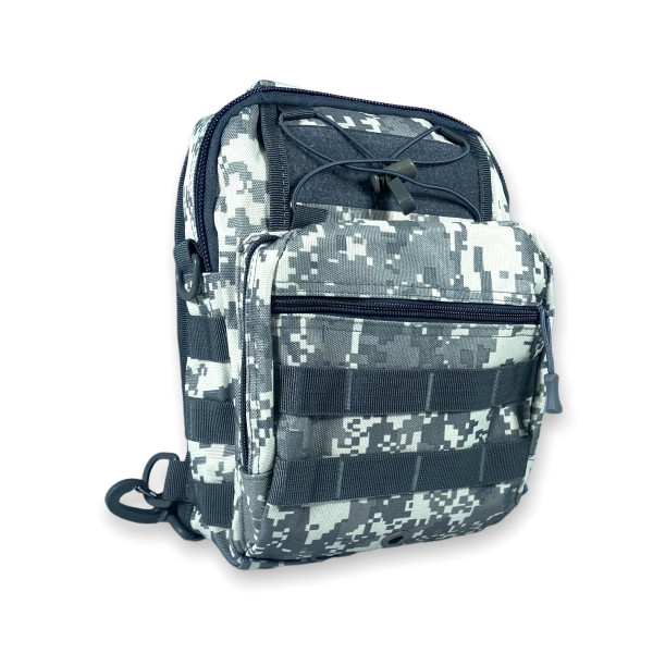 Сумка через плече, 1 відділ, чоловіча, піксель сірий