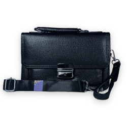 Сумка барсетка, три отделения+два на замке, фронтальный карман, ручка, ремень, ключ, размер: 23*16*10 см черная Сумка барсетка, три отделения+два на замке, фронтальный карман, ручка, ремень, ключ, размер: 23*16*10 см черная