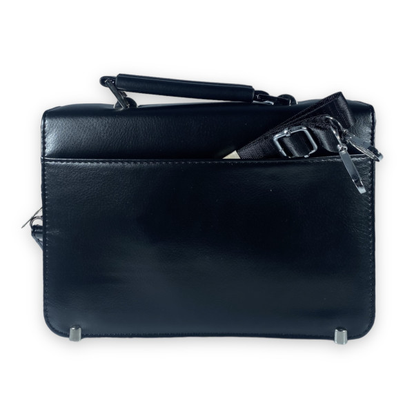 Сумка барсетка, три отделения+два на замке, фронтальные карманы, ручка, ремень, ключ, размер: 25*18*10 см черная Сумка барсетка, три отделения+два на замке, фронтальные карманы, ручка, ремень, ключ, размер: 25*18*10 см черная