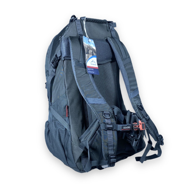 Туристичний рюкзак ʼLeadhakeʼ, 40 л, два відділи, чохол від дощу, жорсткий каркас, розміри: 55*35*20 см, сірий