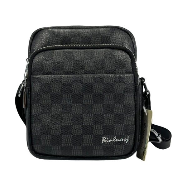 Сумка через плечо на четыре отделения, 3 л, серая, застежка на молнии и магните