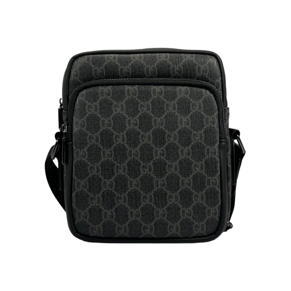 Комфортная сумка через плечо на три отделения, из высококачественной экокожи, черная