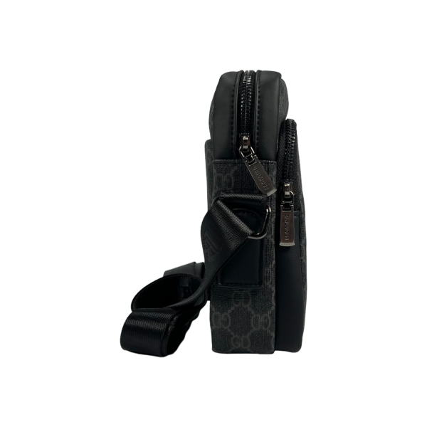 Комфортная сумка через плечо на три отделения, из высококачественной экокожи, черная Комфортная сумка через плечо на три отделения, из высококачественной экокожи, черная