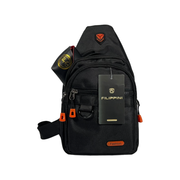 Чоловічий слінг чорного кольору, 3 відділення, 5 л