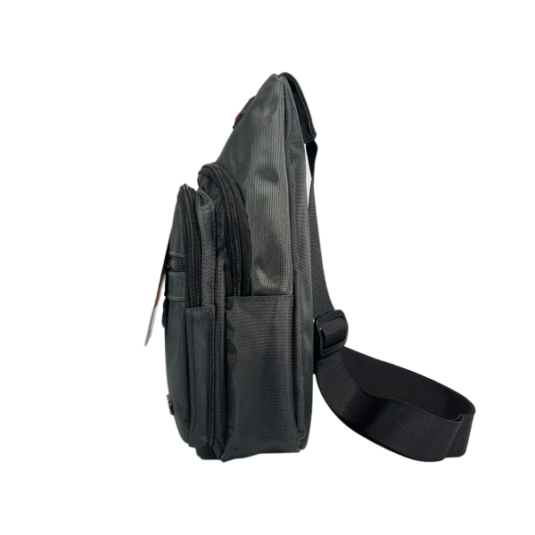 Функціональна сумка-слінг сірого кольору, 3 відділення, 5 л