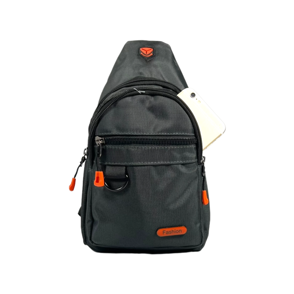 Функціональна сумка-слінг сірого кольору, 3 відділення, 5 л