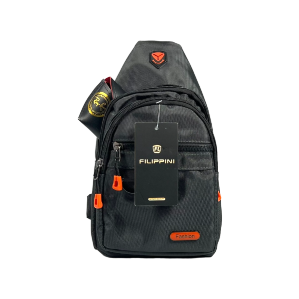 Функціональна сумка-слінг сірого кольору, 3 відділення, 5 л