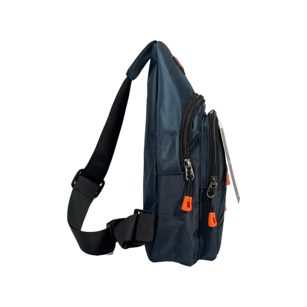 Стильная сумка-слинг на четыре цвета синий Стильная сумка-слинг на четыре цвета синий